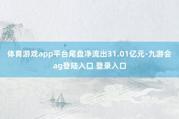 体育游戏app平台尾盘净流出31.01亿元-九游会ag登陆入口 登录入口