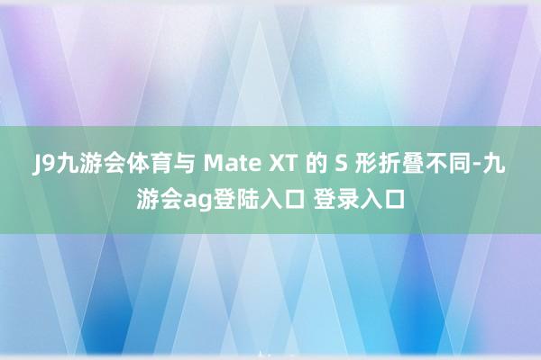 J9九游会体育与 Mate XT 的 S 形折叠不同-九游会ag登陆入口 登录入口