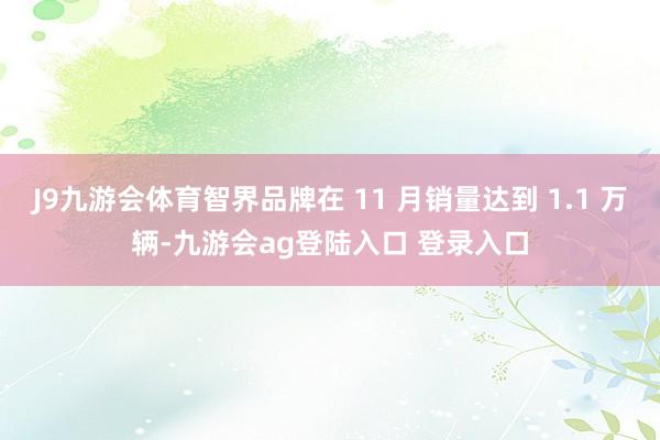 J9九游会体育智界品牌在 11 月销量达到 1.1 万辆-九游会ag登陆入口 登录入口