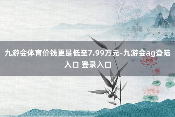 九游会体育价钱更是低至7.99万元-九游会ag登陆入口 登录入口