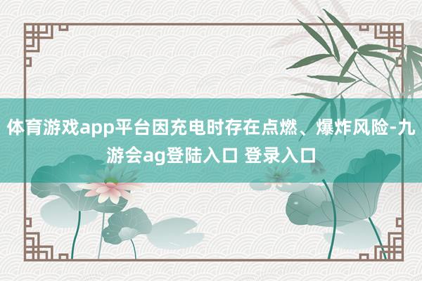 体育游戏app平台因充电时存在点燃、爆炸风险-九游会ag登陆入口 登录入口
