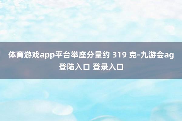 体育游戏app平台举座分量约 319 克-九游会ag登陆入口 登录入口