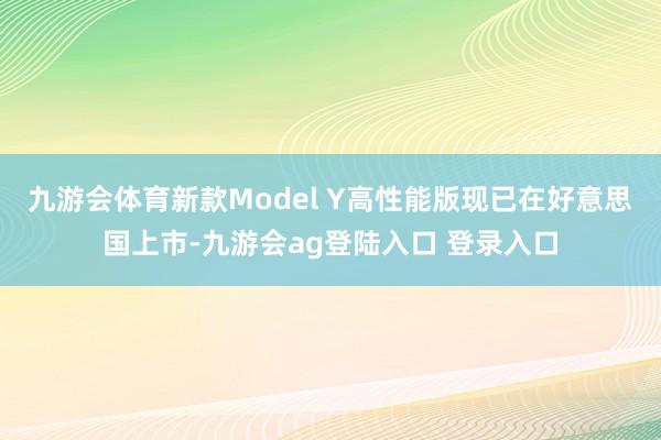九游会体育新款Model Y高性能版现已在好意思国上市-九游会ag登陆入口 登录入口