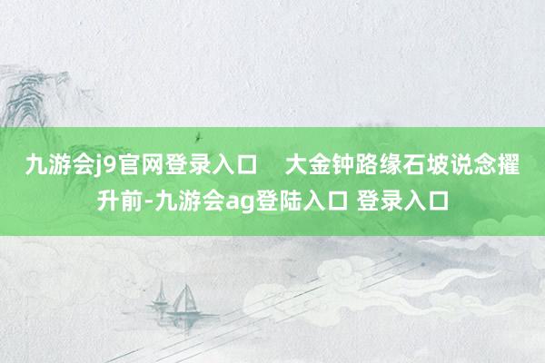 九游会j9官网登录入口    大金钟路缘石坡说念擢升前-九游会ag登陆入口 登录入口