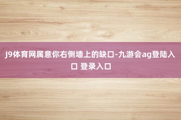 J9体育网属意你右侧墙上的缺口-九游会ag登陆入口 登录入口