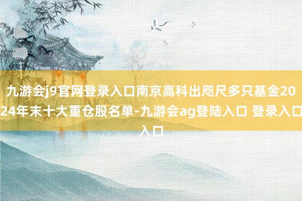 九游会j9官网登录入口南京高科出咫尺多只基金2024年末十大重仓股名单-九游会ag登陆入口 登录入口