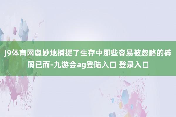 J9体育网奥妙地捕捉了生存中那些容易被忽略的碎屑已而-九游会ag登陆入口 登录入口